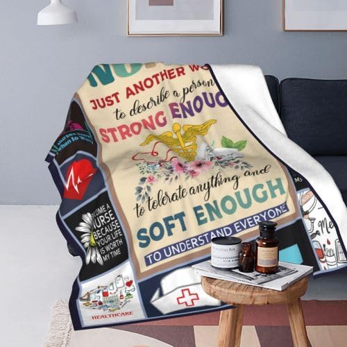 Nurse Blanket Nurse Throw Blanket Soft Fleece Flannel Bedding Gifts for Men Women Girls Adults Stuff Plush for Couch Sofa Bed Office Room Decor 50"X60"