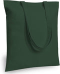 TOPDesign 24-Pack Economical 16"x15" Green Black Cotton Tote Bag, Lightweight Medium Reusable Grocery Shopping Cloth Bags, Suitable for DIY, Advertising, Promotion, Gift, Activity