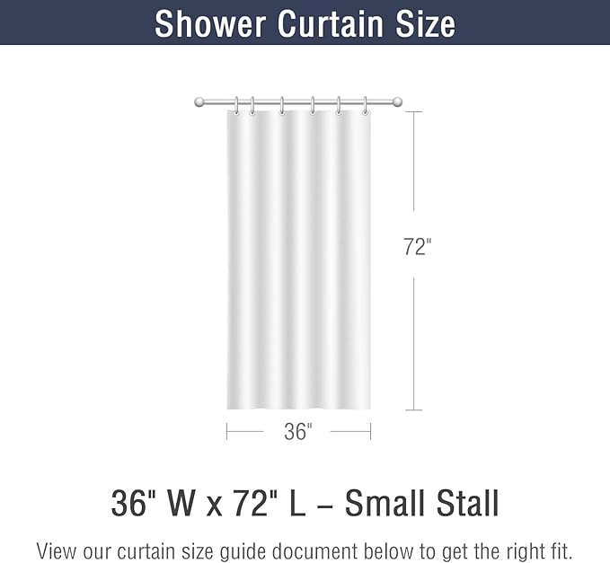 Gibelle Small Stall Shower Curtain 36 x 72, Narrow Grey Ombre Shower Curtain for Bathroom, Waffle Weave Fabric Shower Curtain Set with Hooks, Water Repellent, Machine Washable