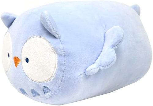 Anirollz Stuffed Animal Plush Toy – 10" Medium Plush Doll | Soft, Squishy, Cute, Comfort, Safe | Birthday Gift Pillow with Cute Character Blue Owl Owlyroll