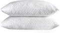 NTCOCO Shredded Memory Foam Bed Pillows for Sleeping Standard Size Set of 2, with Washable Removable Hypoallergenic Sleep Pillow for Back and Side Sleeper