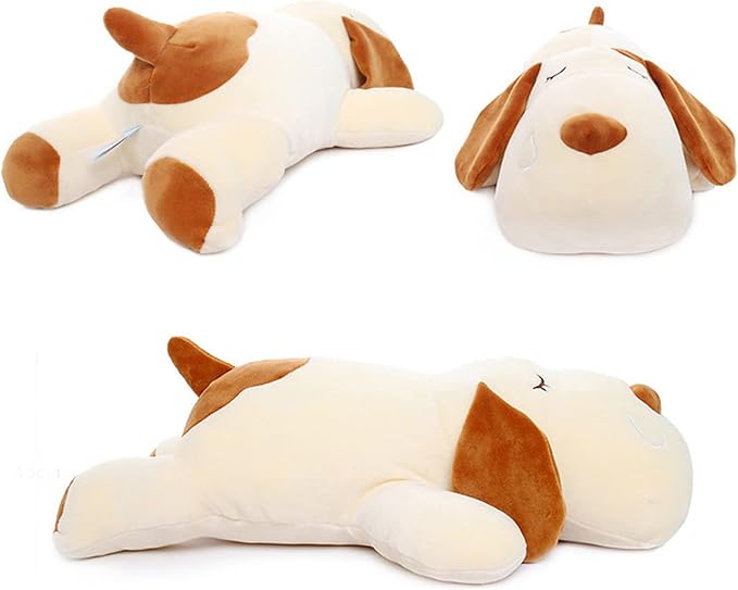 ERDAO Dog Plush Pillow, Soft Stuffed Animal Toy Plushie Body Pillow Gifts for Kids Girls Boys (Brown, 21.6 inch)
