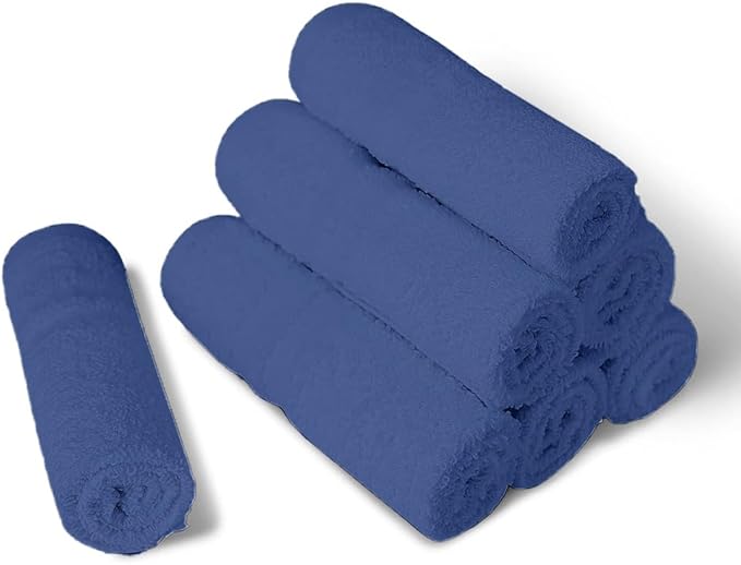 TOALLA 100% Cotton Washcloth 60 Pack|700 GSM|Soft Washcloth For Face|Wash cloths Bulk Pack|Wash cloth For Body And Face|Highly Absorbent|Fingertip Towel|Washcloths For Bathroom|12 x 12 Inche|ROYALBLUE