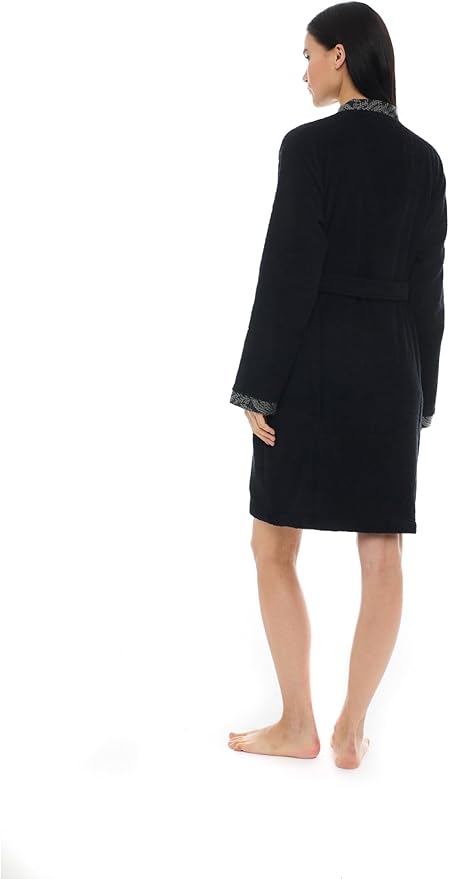 Seritaine Short Robes for Women, 100% Turkish Cotton Womens Robe, Luxury, Terry Cloth Long Spa Bathrobe