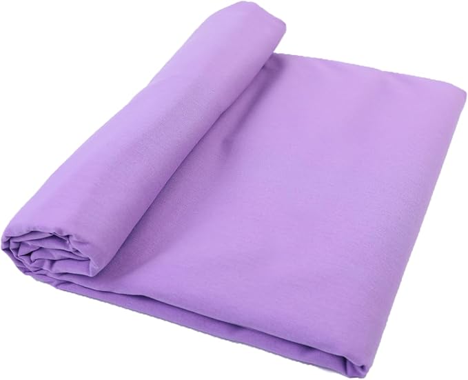 Cotton Fabric Natural Cotton Poplin Fabric by The Yard 100% Cotton, 59 Inches Wide Soft Embroidery Fabric Material for Quilting, Sewing, Crafts, Binding, Backing and Lining (Purple, 3 Yard)