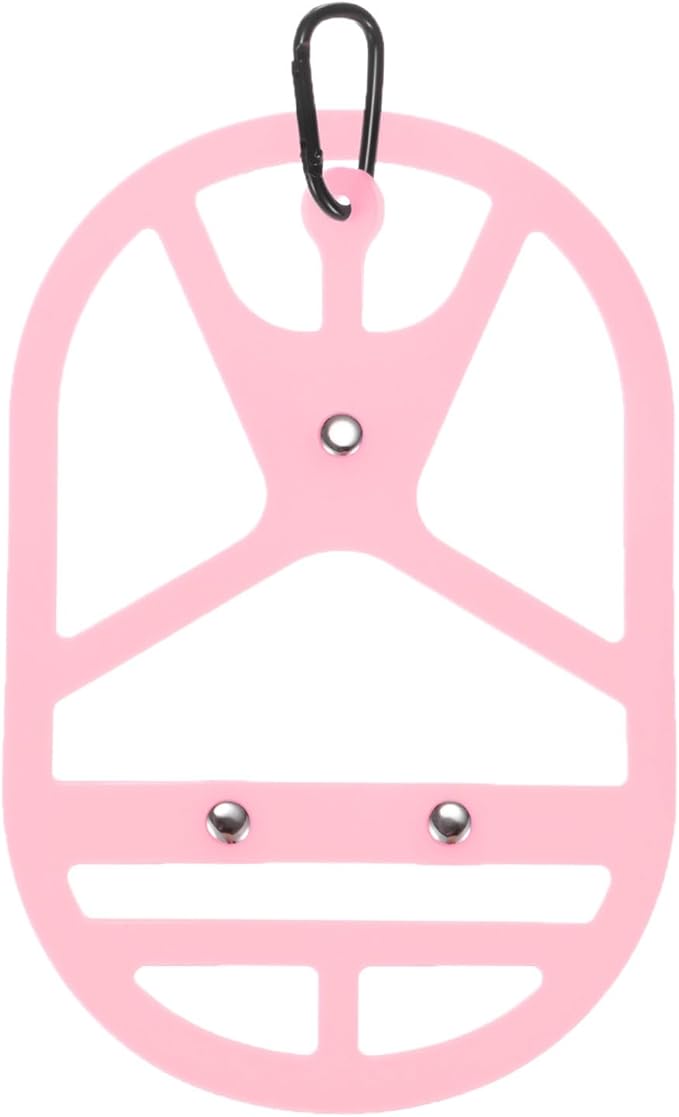 TIXIPEM Shoe Holster for Backpack [1SET] - Elastic Silicone Footwear Holder with Clip Use for Travel & Outdoors & Sports - [Pink-L] Hang Extra Shoes Cleats Boots
