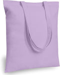 TOPDesign 12-Pack Economical 16"x15" Lavender Cotton Tote Bags, Lightweight Medium Reusable Grocery Shopping Cloth Bags, Suitable for DIY, Advertising, Promotion, Gift, Activity