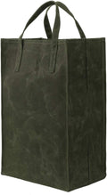 Kaaltisy Waxed Canvas Grocery Bag Eco-Friendly Reusable Shopping Bags Foldable Organic and Vegan Shopping Bags, Tall, Soft Handfeel