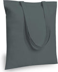 TOPDesign 12-Pack Economical 16"x15" Grey Cotton Tote Bag, Lightweight Medium Reusable Grocery Shopping Cloth Bags, Suitable for DIY, Advertising, Promotion, Gift, Activity