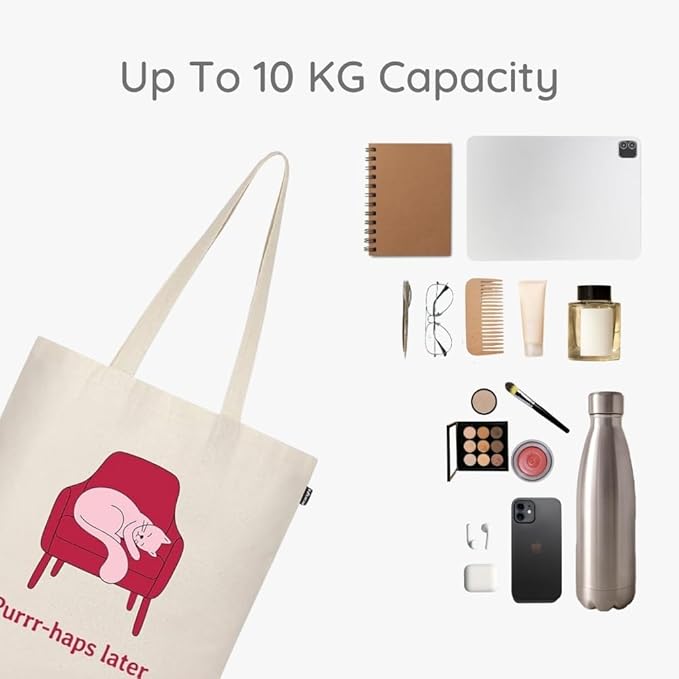 Eco Right Tote Bag for Women, Reusable Grocery Bag, Canvas Tote Bag for Shopping, Cotton Bag for Daily Use, Gifts for Women