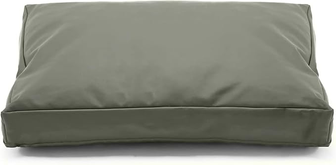 Dalema Dog Bed Cover,Waterproof Tough Plastic DIY Pet Bed Cover,Non Stick Hair Easy to Clean Rectangular Fillable Dog Bed Covers with Zipper(Greyish Green,36" L x 27" W x 4" Th,Cover Only)
