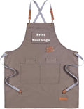 YOWESHOP Personlized Chef Apron Cross Back Apron with Adjustable Straps Canvas Embroidered & Printing