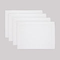 Solino Home Linen White Placemats Set of 4 - 100% Pure Linen Placemats 14 x 19 Inch for Winter, Valentines, Spring, Easter - Fete