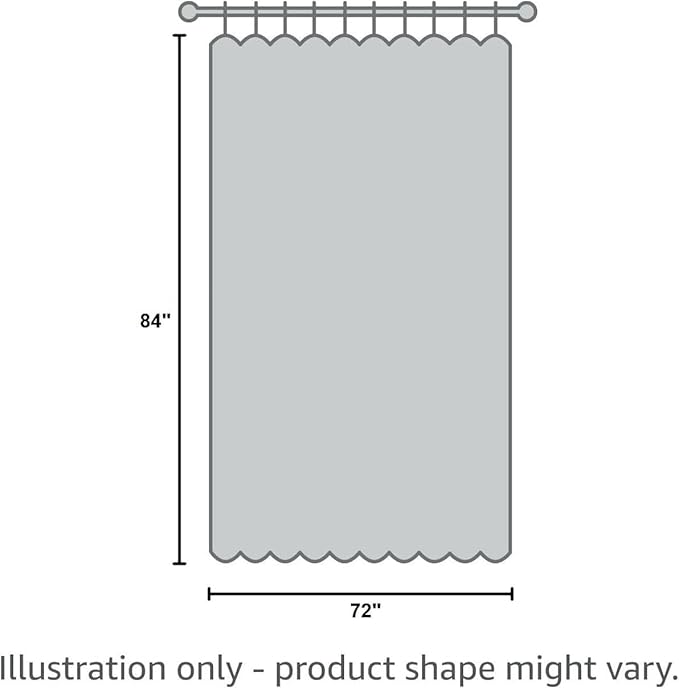 Creative Scents Fabric White Shower Curtain for Bathroom - 72 x 84 Spa, Hotel Luxury Matt Waffle Weave Square Design, Water Repellent, 230 GSM Weighty Cloth, for Decorative Bathroom Curtains