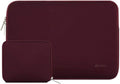 MOSISO Laptop Case 13.3 inch, 13-13.3 inch Laptop Sleeve Bag Compatible with MacBook Air/Pro 13/Pro 14 M5 M4 M3 M2 M1, HP Dell ASUS Lenovo, Neoprene Computer Sleeve Bag with Small Case, Wine Red