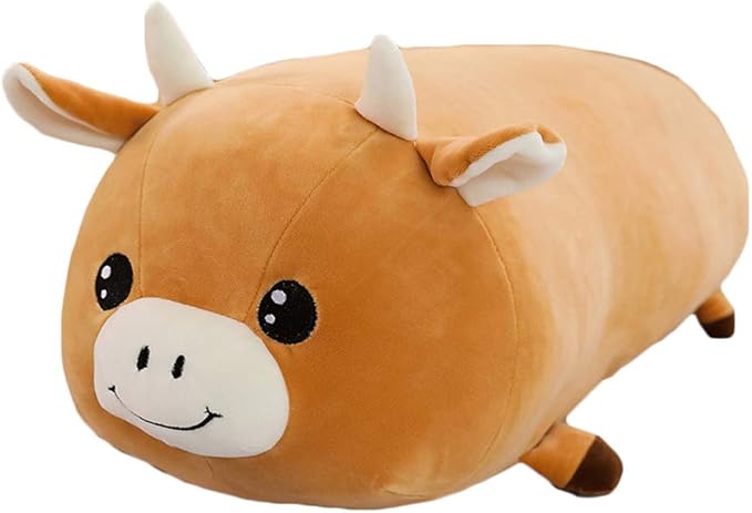 sofipal Cow Plush Hugging Pillow, Cow Plushie Stuffed Animal Toy Cute Plush Animal Pillow Gifts for Kids Birthday,Christmas,Valentine 23.6"
