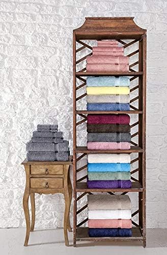 SALBAKOS 100% Turkish Cotton 6-Piece Towel Set | Heirloom Quality Hotel & Spa Collection | Soft, Super Absorbent 2 Washcloth, 2 Hand, 2 Bath Towel Sets | Made in Turkey (Chocolate, 6 Piece Towel Set)