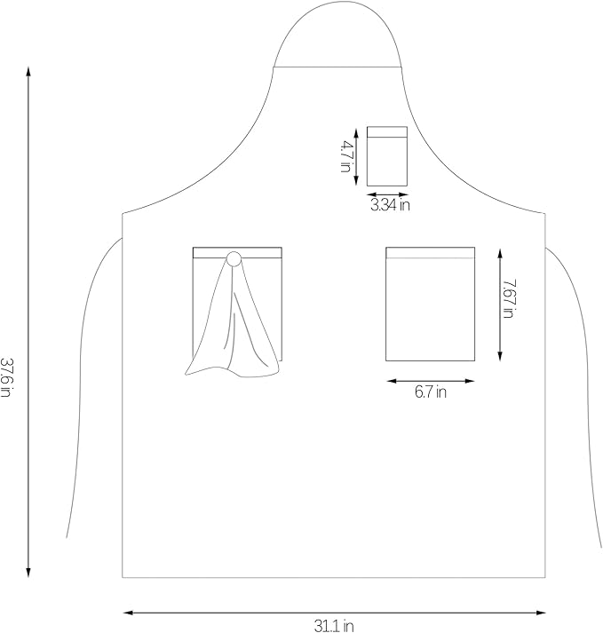 Soft Cotton Linen Apron - Retro Linen Art Apron, Adjustable Casual Apron with Towel, Great for Florist and Kitchen