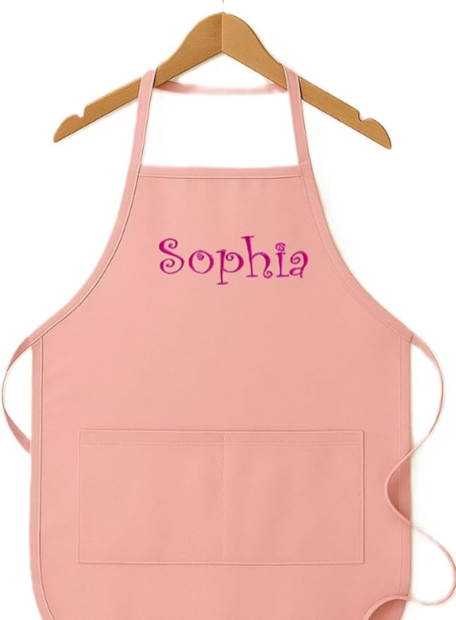 Personalized Kids Apron – Custom Name - Choose From Many Colors