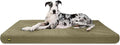 K9 Ballistics Tough Ripstop Orthopedic Rectangle Dog Bed w/Removable Washable Cover, Solid Orthopedic Foam - XX-Large, Sage Green