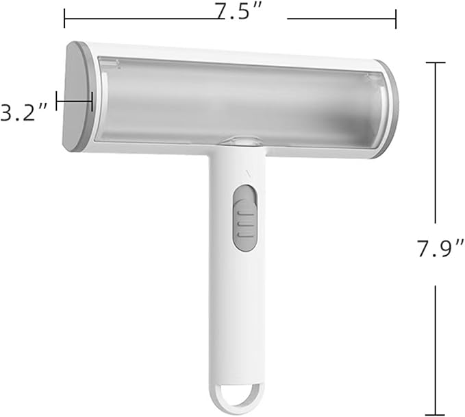 Rorodog Pet Hair Remover, Lint Brush- Reusable Lint Roller for Cat & Dog Hair on Couch, Carpet, Rugs & Bedding- Portable, Eco-Friendly, No Need for Lint Roller Refills (Gray & White)
