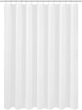 N&Y HOME Large Fabric Shower Curtain Liner 84 x 78 inches, Hotel Quality, Washable, Water Repellent, White Bathroom Curtains with Grommets, 84x78