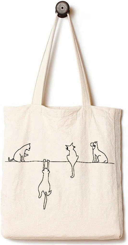 Andes Heavy Duty Flat-Bottom Canvas Tote Bag with Side Pockets - Aesthetic Handmade from 12oz 100% Cotton, Reusable & Durable