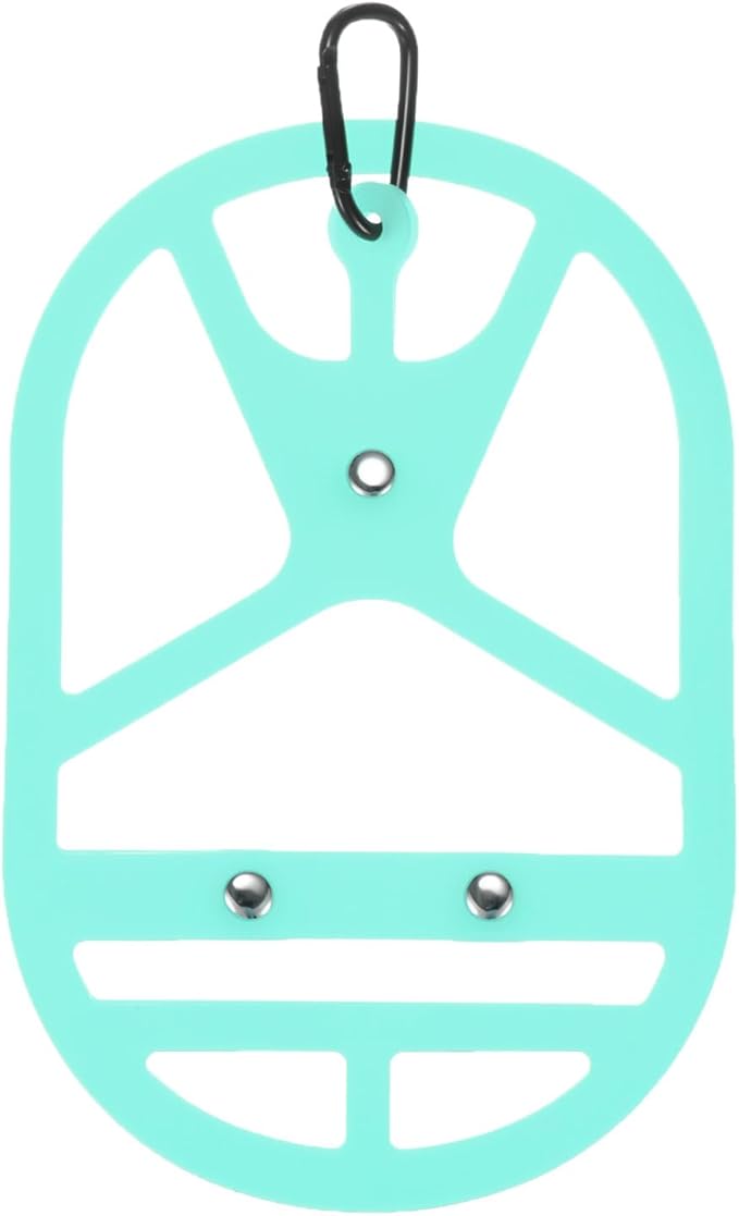 TIXIPEM Shoe Holster for Backpack [1SET] - Elastic Silicone Footwear Holder with Clip Use for Travel & Outdoors & Sports - [Cyan-Blue-L] Hang Extra Shoes Cleats Boots