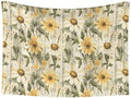 ENSFTF Pet Blanket,Warming Ultra Soft Warming Mat for Indoor Pet Beds & Furniture Reversible Blanket Machine Washable 27.6 * 19.7Inch,Woodgrain Daisy Pattern