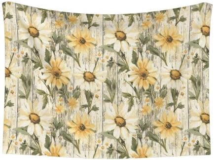 ENSFTF Pet Blanket,Warming Ultra Soft Warming Mat for Indoor Pet Beds & Furniture Reversible Blanket Machine Washable 27.6 * 19.7Inch,Woodgrain Daisy Pattern
