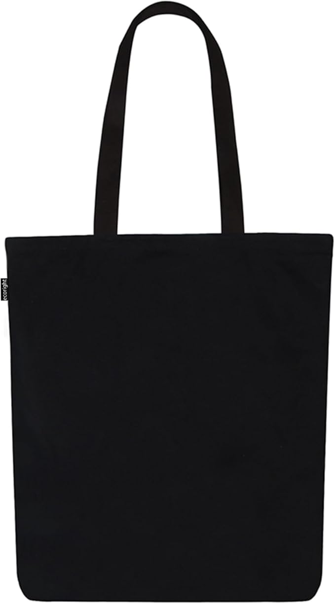 Ecoright Tote Bag for Women with Zipper, Small Tote Bag, Canvas Bag, Reusable Cotton Bag for Beach, Grocery, School & Work