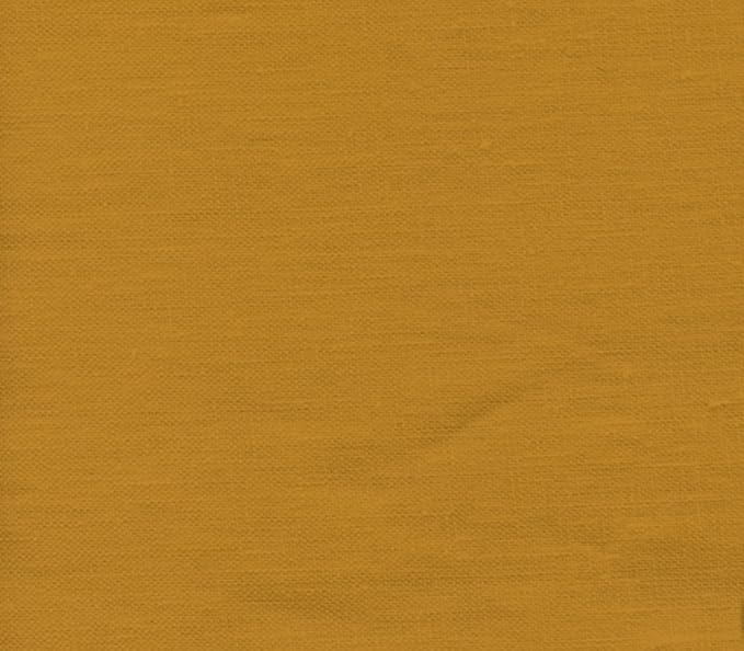 100% Linen Upholstery Fabric 7.5 oz 60" Inches Wide Perfect for Clothing and Garment DIY Arts & Craft Sold by The Yard (Mustard)