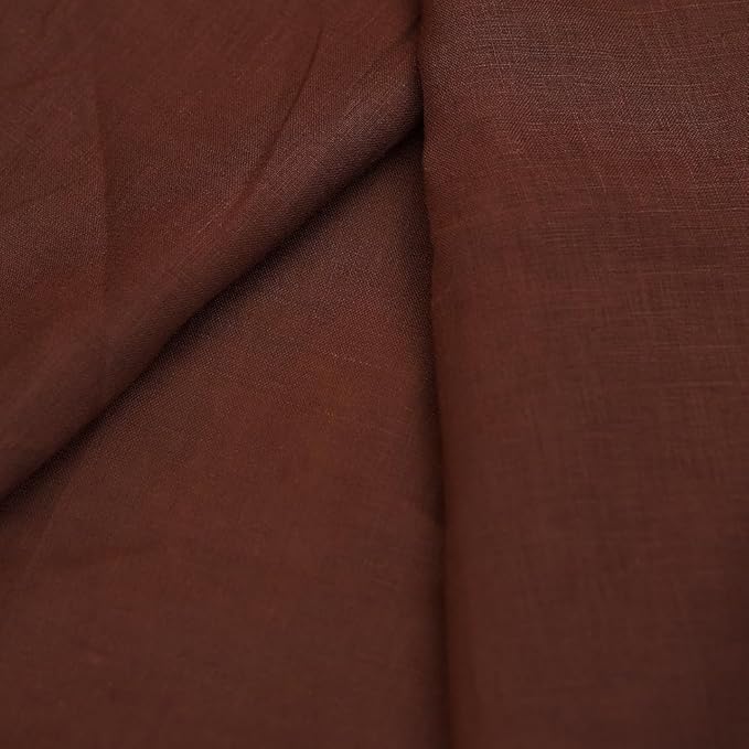 Japan Nature 100% Linen Fabric for Clothing, Home Decor, Pillow, Sofa, 55" Width, Craft by The Yard (Light Brown, 8 Yard)