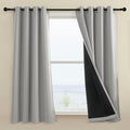 Rutterllow 100% Blackout Curtains, Full Shade Long Complete Drapes for Living Room, Thermal Insulated Bedroom Window Treatment Drapes (2 Panels, Light Grey, 52 x 54 inch)