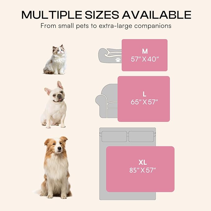 Luciphia Waterproof Dog Blanket for Small Medium Dogs Washable Couch Protector Soft Fluffy 3D Heart Jacquard Puppy Cat Blanket with Sherpa Fleece Cozy Calming Throw Blankets, Beige 57x40 inch
