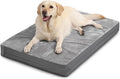 Waterproof XXL Dog Beds Large Sized Dog, Outdoor Orthopedic Washable Crate Pad 48 inch, Jumbo XXLarge Foam Pet Bed with Removable Cover Reversible, Durable Anti-Slip Kennel Pad, 47"x29", Gray