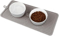 Cat Food Mat,Waterproof Pet Placemat for Dog and Cat,Mat for Prevent Food and Water Overflow,Portable and Foldable Mat-Brown