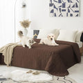 Tcksstex Waterproof and Anti-Slip Dog Bed Cover and Pet Blanket Sofa Pet Bed Mat ，car Incontinence Mattress Protectors Furniture Couch Cover for Most Cats Dogs, Pets（82x102-Chocolate）