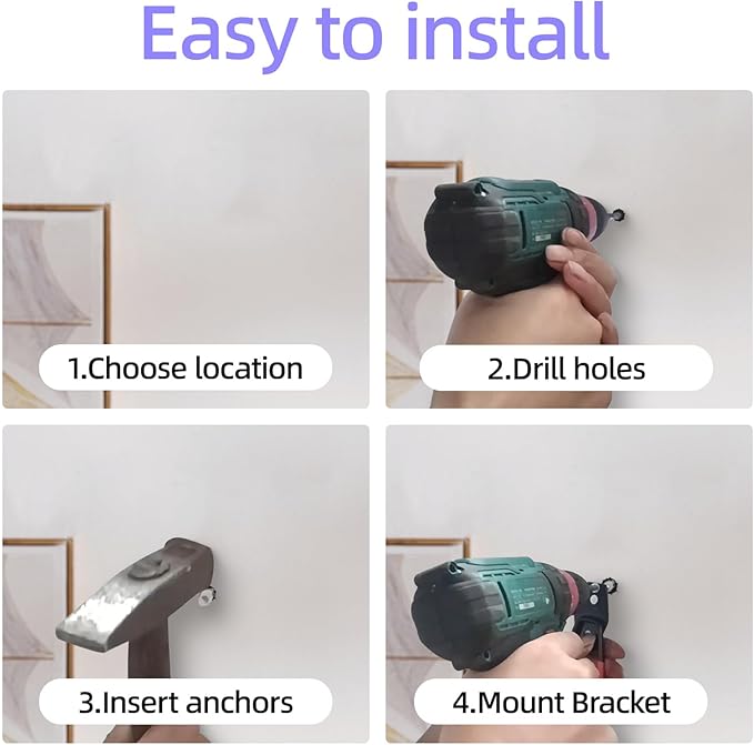 Rlipily 30 Pack Heavy Duty Steel Storage Hooks - Wall Mount Garage Hanger & Organizer for Bikes, Tools, Ladders, Bulk Items, Ropes and More