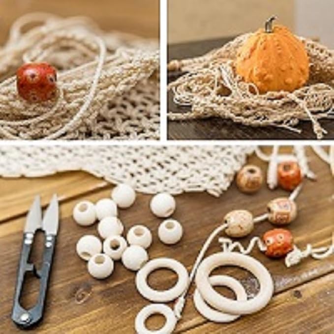 Macrame Kit - 227pc Wall Hanging and Plant Hanger Supplies, 225y Cord 3mm, Beads, Wood Dowels, Rings, E-Book - DIY Craft Starter Set for Adults and Beginners