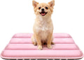 Fogkiss Dog Bed Mat, Reversible Dog Crate Pad with Washable Kennel Mat and Soft Foam, Flat Pet Bed for Dogs & Cats, for Crates Carriers & Travel (Pink, 23" L*14" W*1.5" Th)