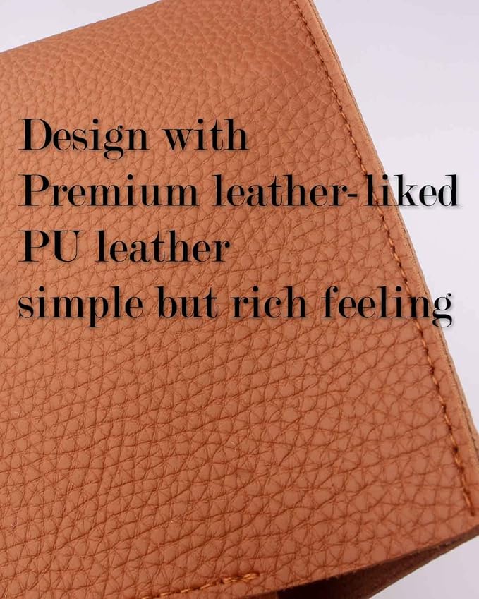 Tissue Box Cover Rectangular Leather – with Bottom Belt [JESMINI, Camel] Modern PU Leather Rectangle Tissue Holder Decorative for Bathroom Vanity Countertop/Night Stands/Office Desk