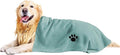 Puomue Microfiber Dog Towels for Drying Dogs, Super Absorbent and Soft Pet Grooming Towel, 40 Inch X 23.6 Inch, Perfect for Large, Medium or Small Dogs, Lake Blue