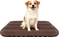 Fogkiss Dog Bed Mat, Reversible Dog Crate Pad with Washable Kennel Mat and Soft Foam, Flat Pet Bed for Dogs & Cats, for Crates Carriers & Travel (Dark Brown, 28" L*16" W*1.5" Th)