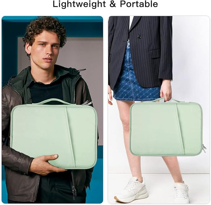 12.9 Inch Tablet Sleeve Bag for 2025 2024 iPad Pro M5 M4/iPad Air M2 13"/Pro 12.9",Samsung Galaxy Tab S9+Plus,S8+,S7+ Plus,S7 FE 12.4"Carrying Case,Surface Pro 11 Snapdragon,10,9,8,X,7+,7,6 Bag-Green