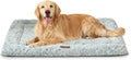Reversible Dog Bed Mat for Large Dogs - Orthopedic Double-Sided Crate Pad, All-Season Cooling & Warmth, Ultra Soft Machine Washable Pet Bed, Fits 47x29 Inch Metal Kennel & Furniture, Light Gray