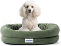 bilypaws Orthopedic Dog Bed for Medium Size Dogs, Chew-Resistant Pet Sofa Bed with Egg Crate Foam, 4-Sided Bolster, Removable Washable Cover & Anti-Slip Bottom, Medium Olivine