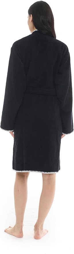Seritaine Robes for Women, 100% Turkish Cotton Womens Robe, Luxury, Terry Cloth Long Spa Bathrobe