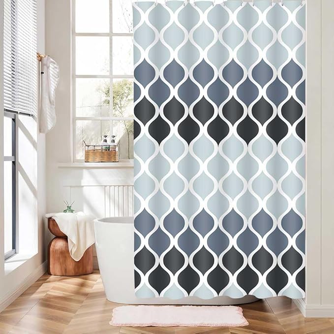 Textured Clarisse Shower Curtain Creative Home Ideas Modern Bathroom Shower Curtains Waterproof Fabric Machine Washable Shower Curtain 60 x 72 Inches