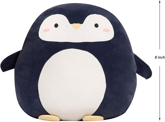 Penguin Plush Pillow, 8 inch Kawaii Penguin Stuffed Animal Toy Cute Penguin Plushie Animal Pillows Gifts for Boys and Girls
